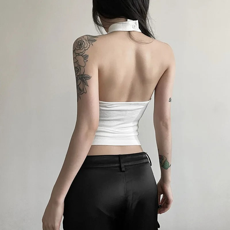 Casual halterneck-top til kvinder