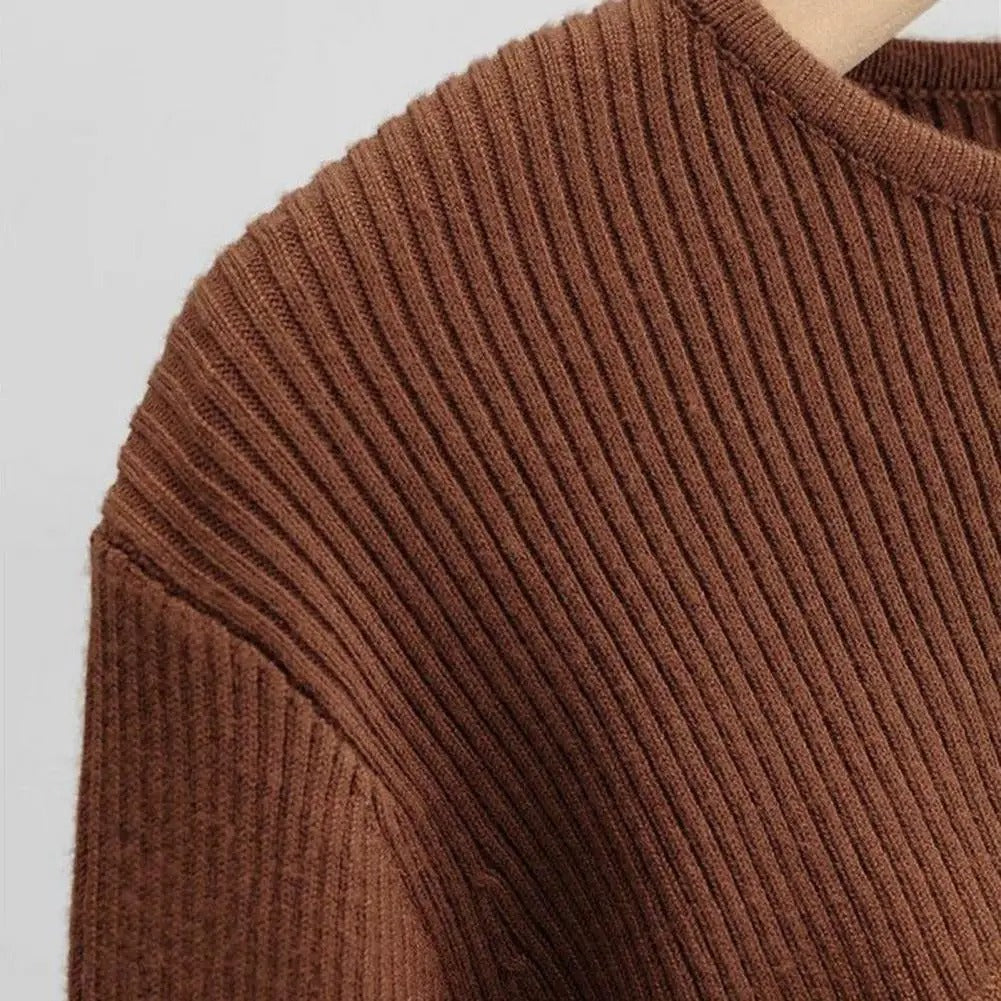 Blød strikket Crop Top til kvinder