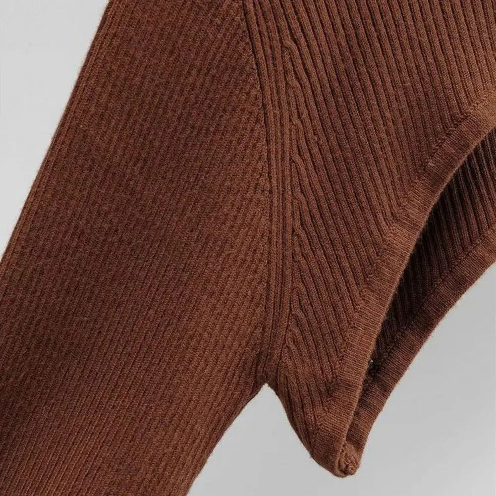Blød strikket Crop Top til kvinder