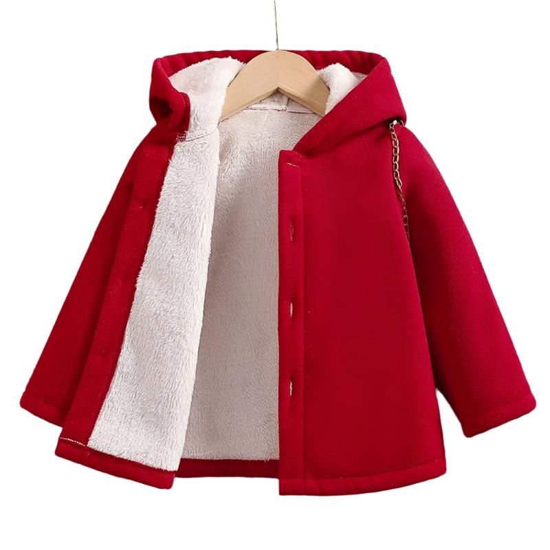 Tyk fleece vinterfrakke til piger