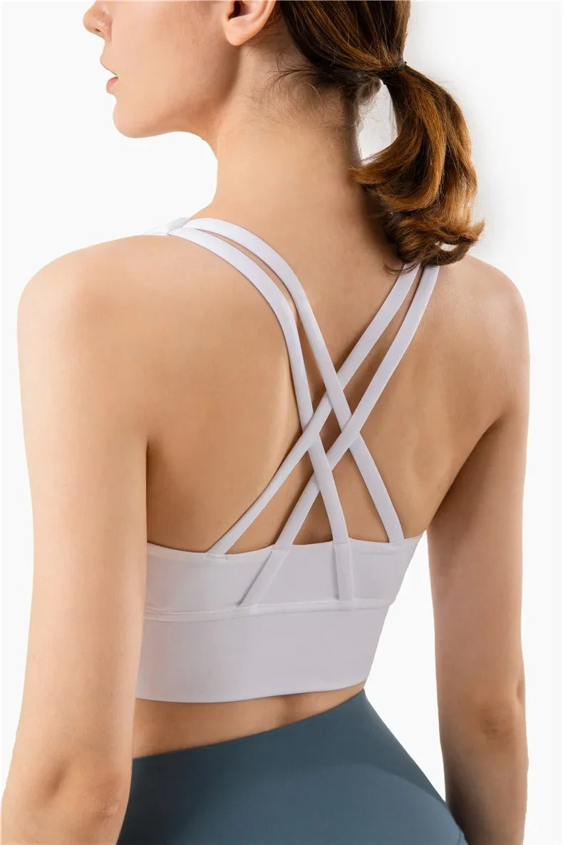 Kvinder åndbar cross-back sports-bh