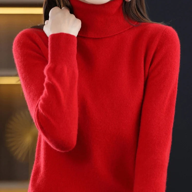 Strikket sweater i kashmir til kvinder
