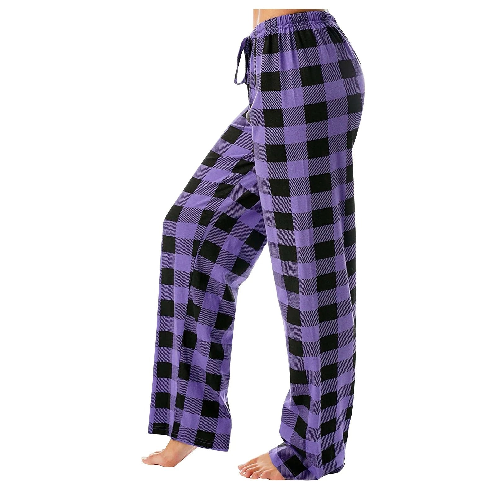 Kvinders plaidprintet pyjamas