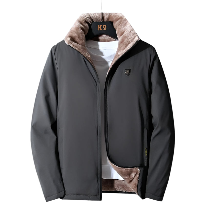 Vindtæt tyk fleecejakke til mænd