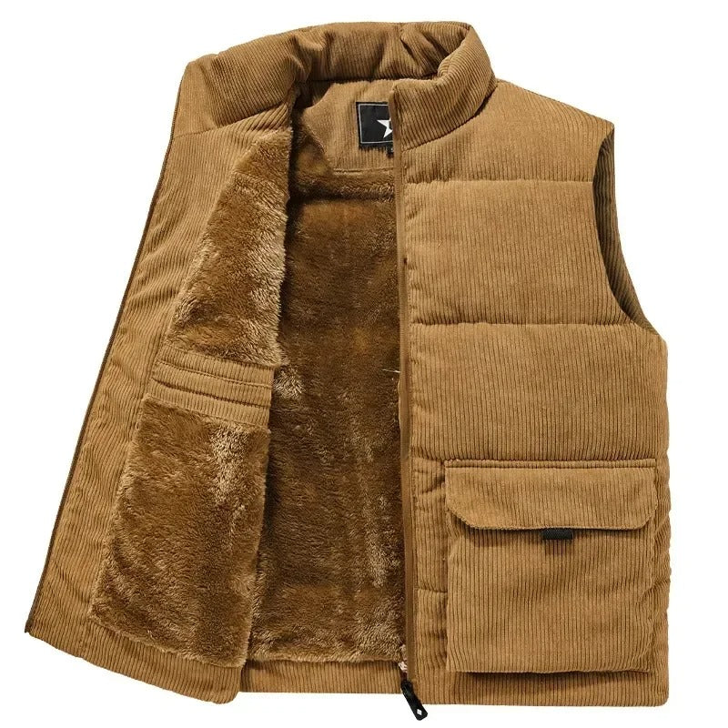 Varm vest i fleece til mænd
