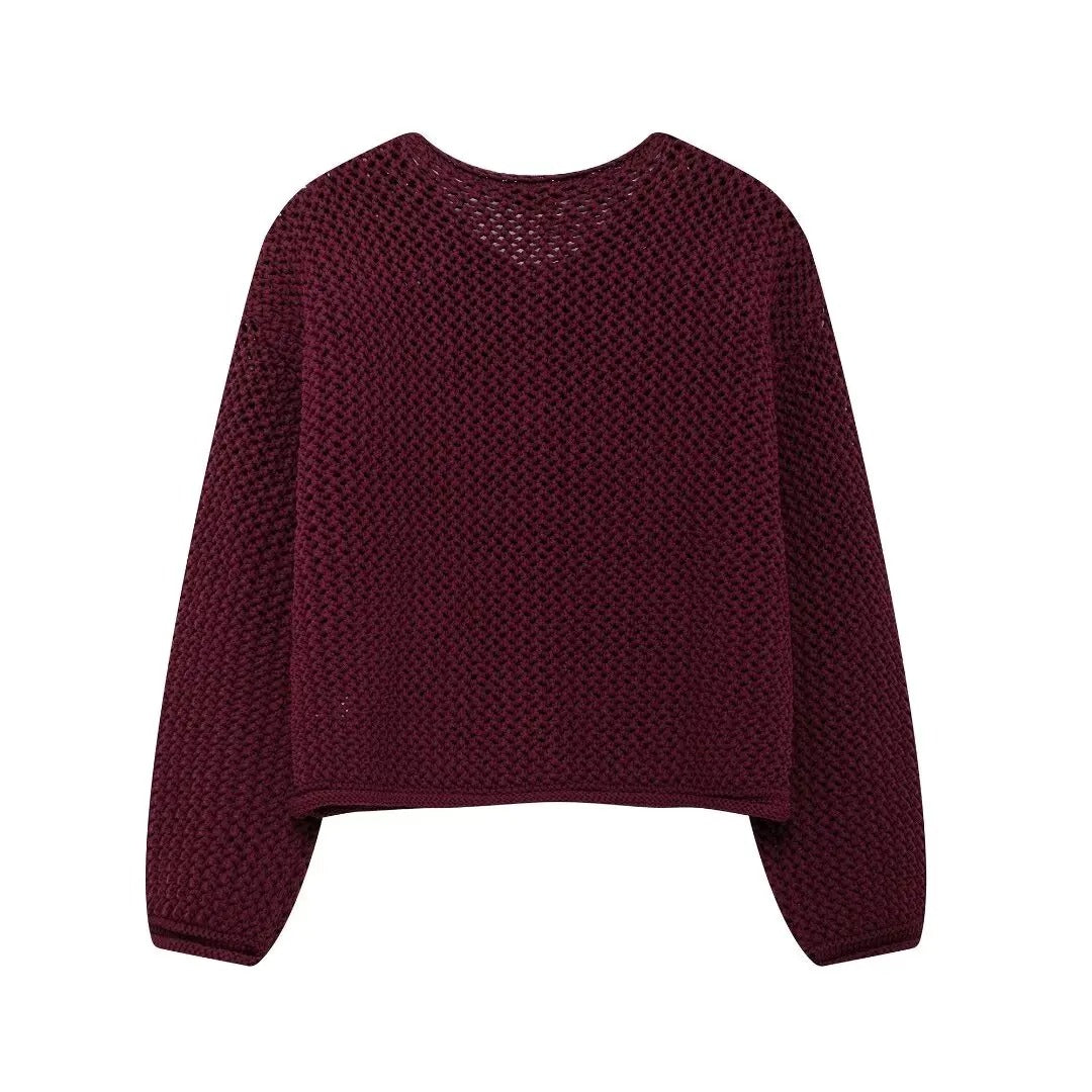 Vintage sweater cardigan til kvinder