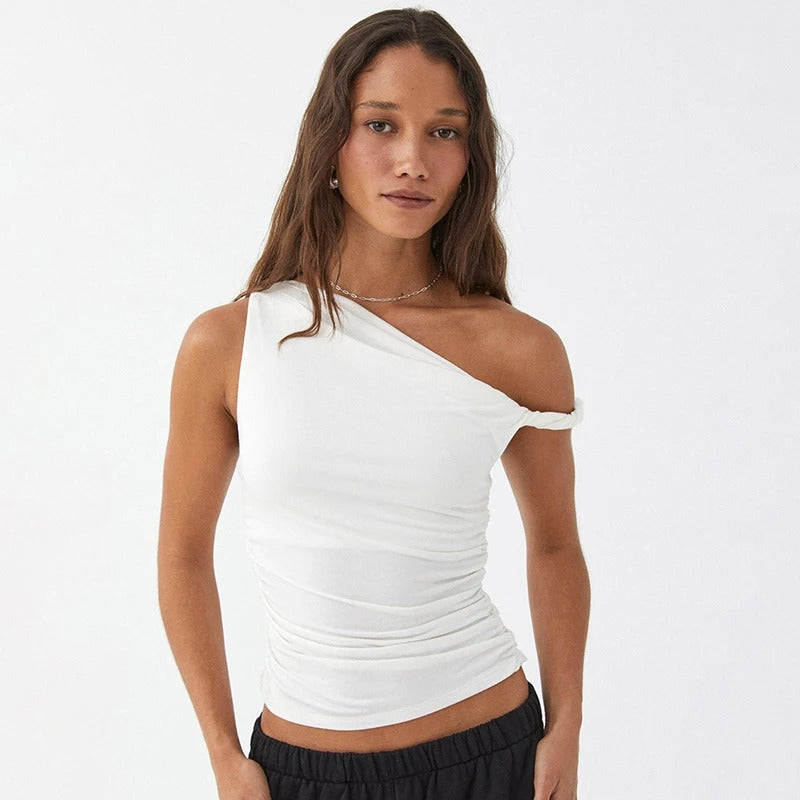 Off-shoulder crop tank top til kvinder