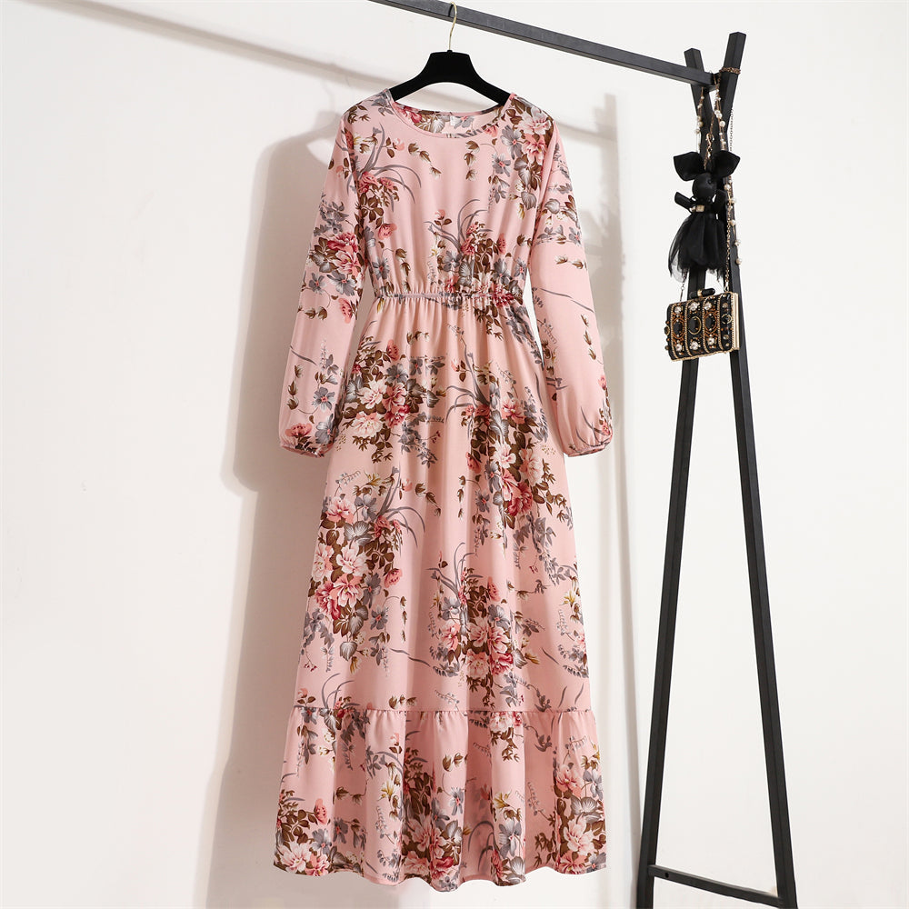 Boheme-maxi-kjole i chiffon til kvinder