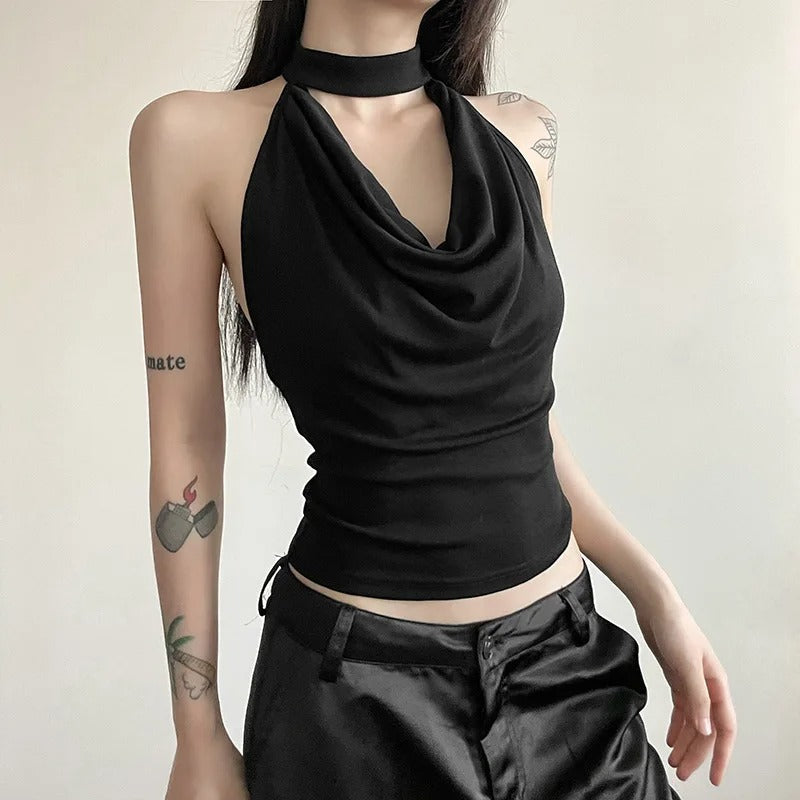 Casual halterneck-top til kvinder