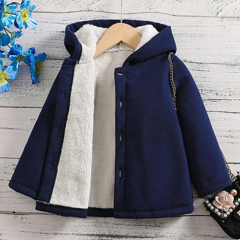 Tyk fleece vinterfrakke til piger