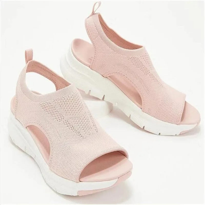Kvinders mesh kileplatformssandaler