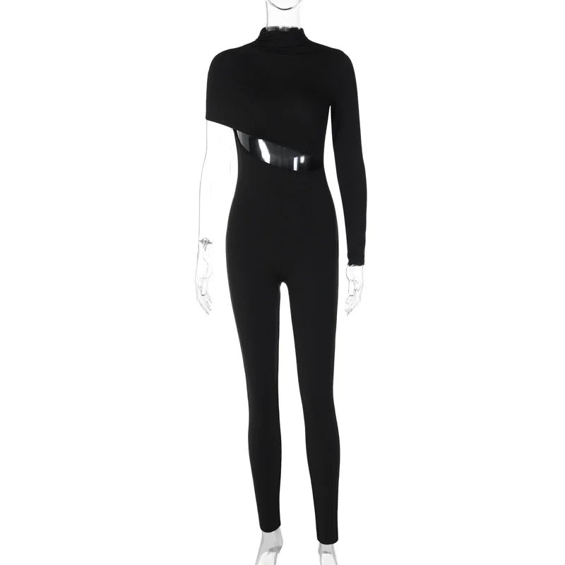 Udskåret jumpsuit med en skulder
