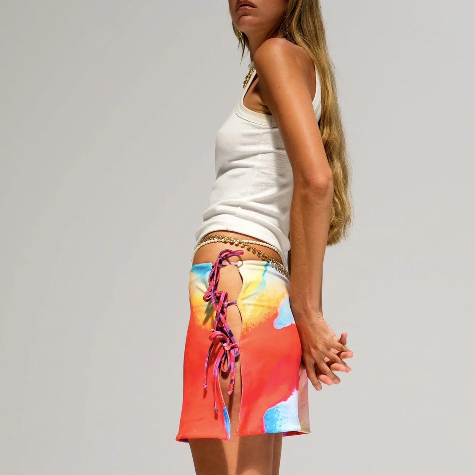 Kvinder Tie-Dye Bodycon nederdel