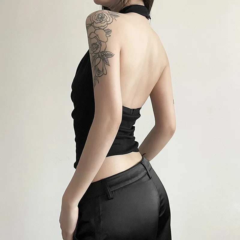 Casual halterneck-top til kvinder