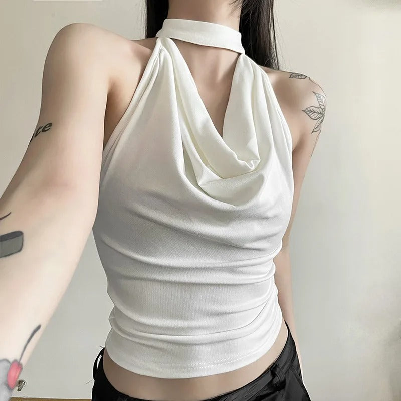 Casual halterneck-top til kvinder