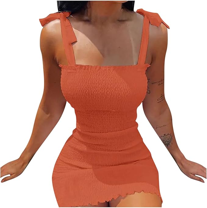 Off-shoulder mini strandkjole til kvinder