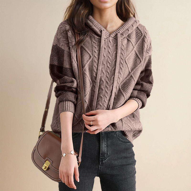 Emily | Kabelstrik Hoodie Sweater