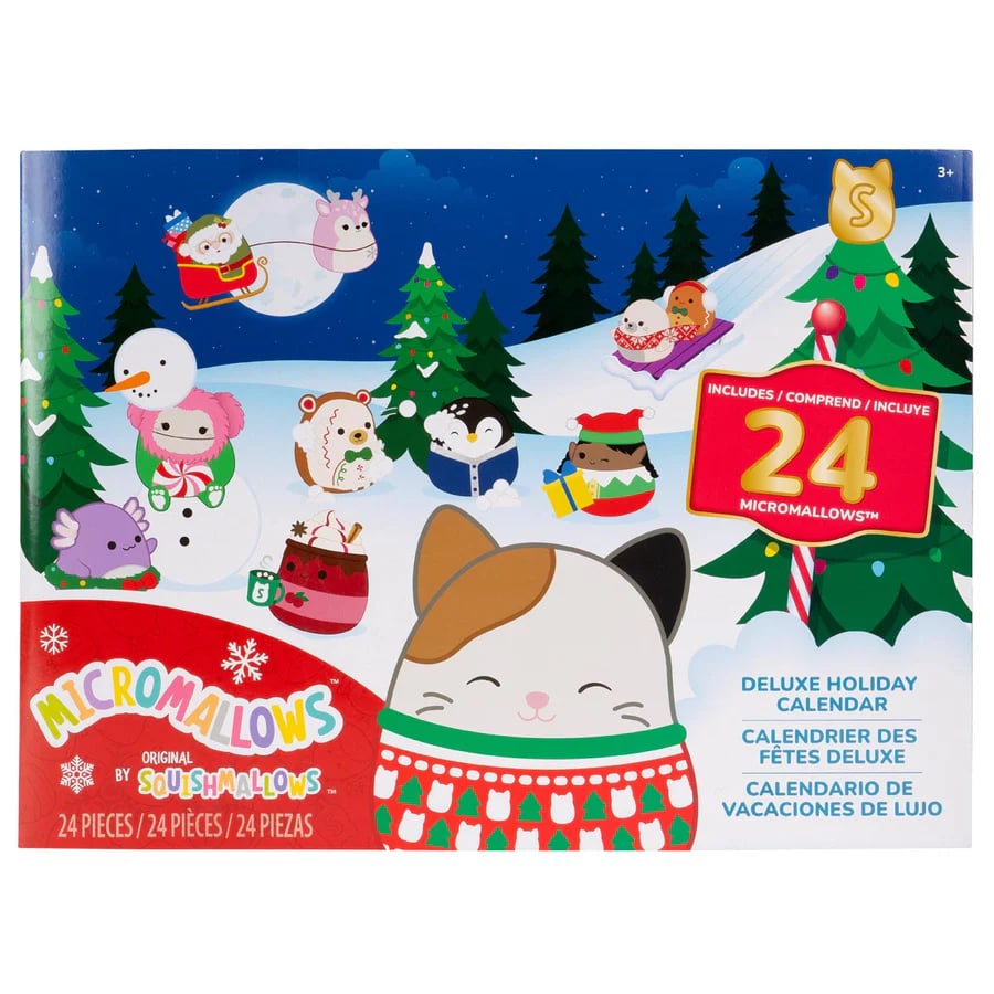 SquishJoy Ferie Overraskelsessæt | Festlig adventskalender fyldt med krammevenlige Squishmallows!