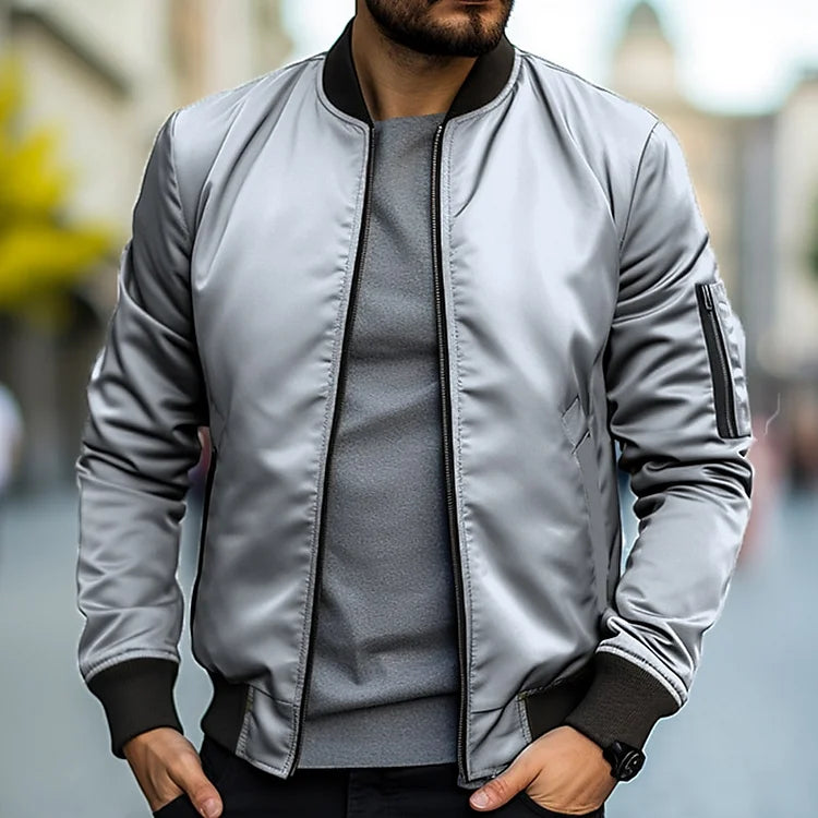 Linus Blouson til Mænd – Letvægts efterårs streetwear med opretstående krave