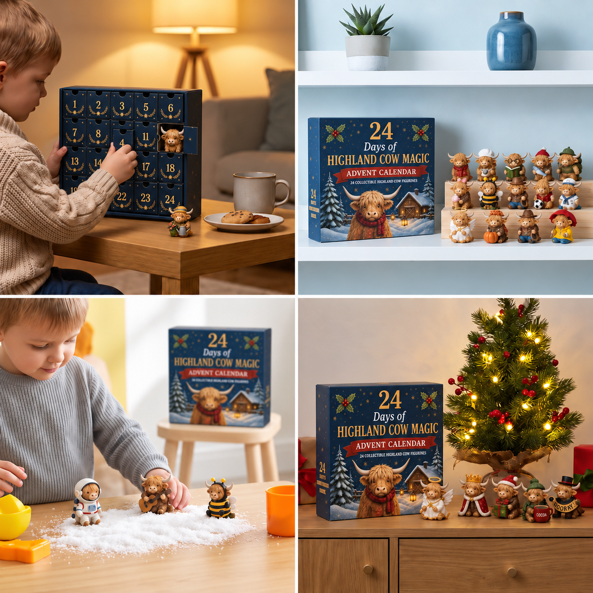 Highland Cattle Advent Calendar 2026 – 24 Days of Mini Figures