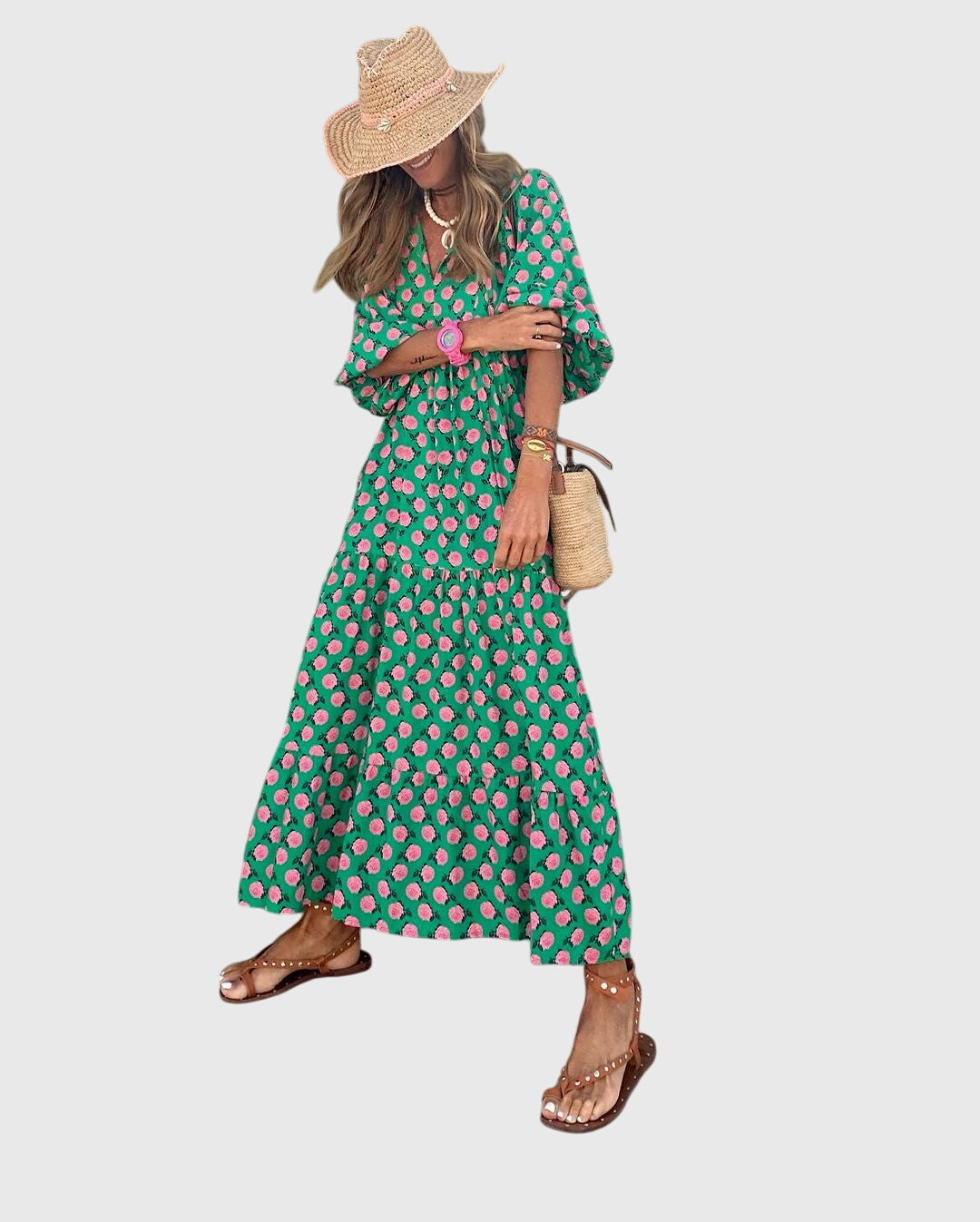 Boho Maxi Kjole – Åndbart Stof & Let Følelse