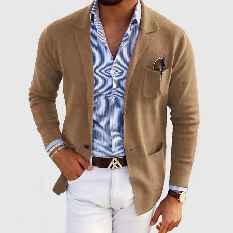 Elton Casual Herre Blazer – Elegant & Alsidig Uld Blazer med Tidøst Stil