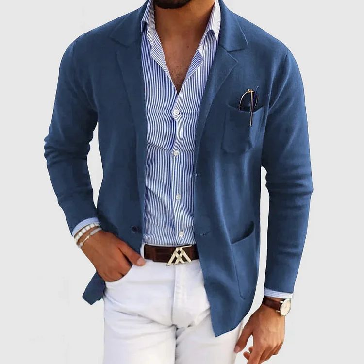 Elton Casual Herre Blazer – Elegant & Alsidig Uld Blazer med Tidøst Stil