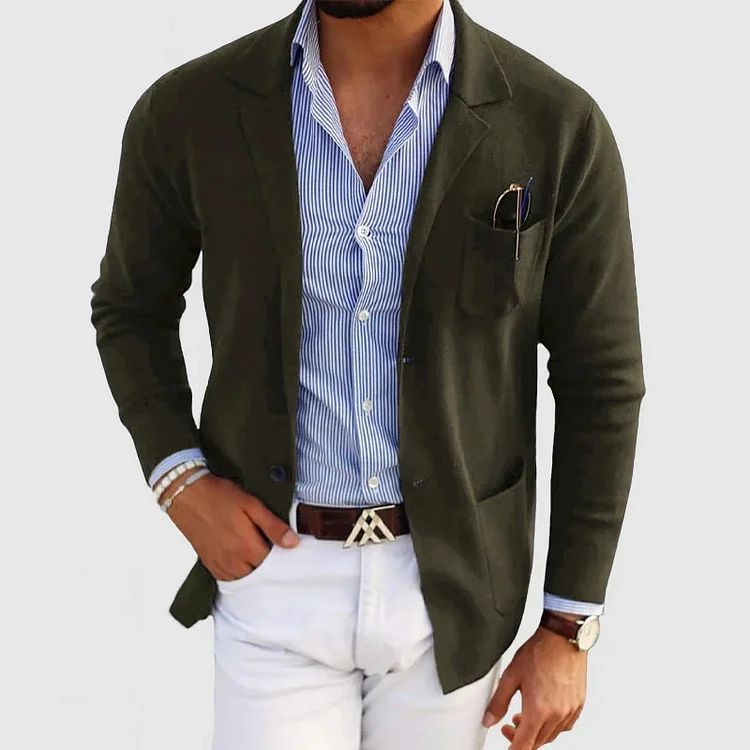 Elton Casual Herre Blazer – Elegant & Alsidig Uld Blazer med Tidøst Stil