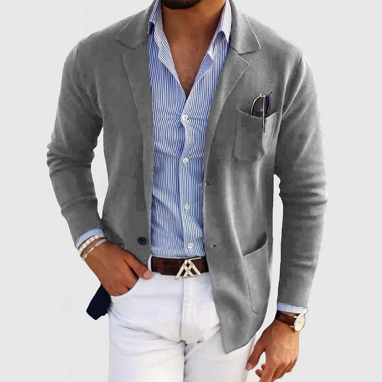 Elton Casual Herre Blazer – Elegant & Alsidig Uld Blazer med Tidøst Stil