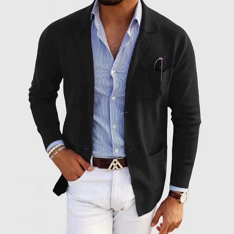 Elton Casual Herre Blazer – Elegant & Alsidig Uld Blazer med Tidøst Stil