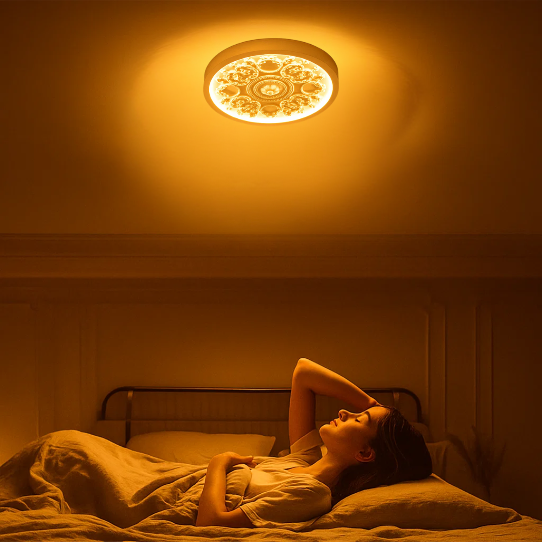 GlowMira | Moderne Harz-Loftlampe med variabel lysfarve