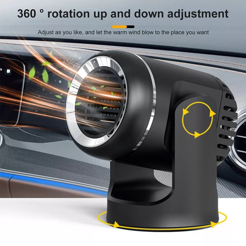12V Car Heater – Portable Car Heater with 360° Rotation & Safety