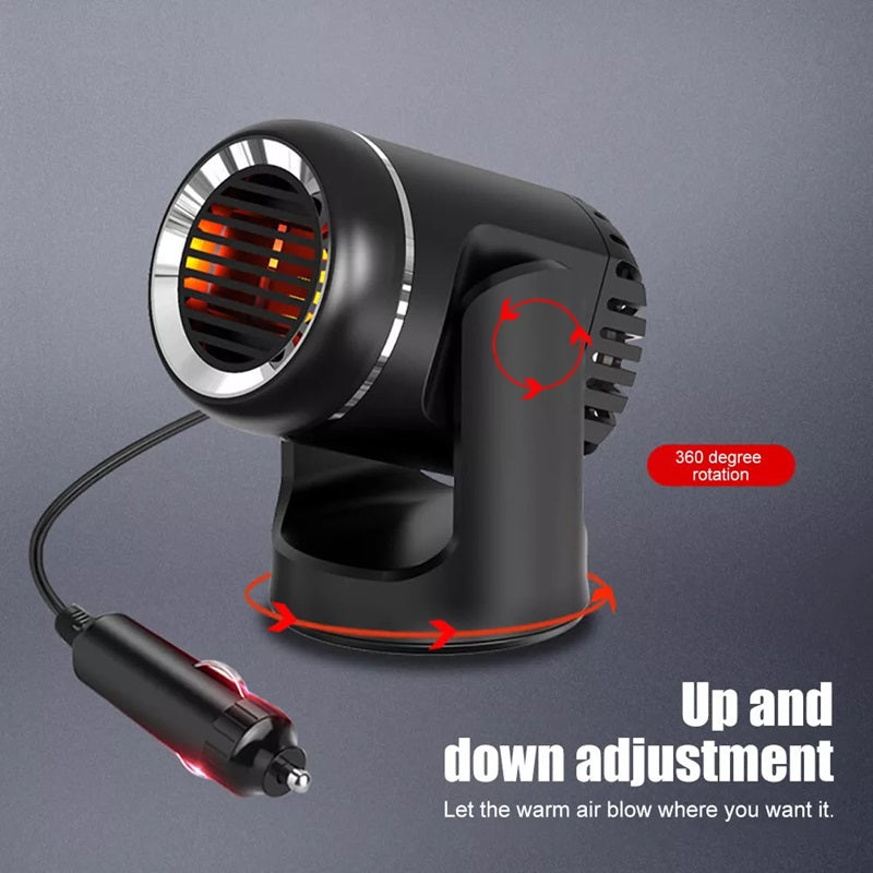 12V Car Heater – Portable Car Heater with 360° Rotation & Safety