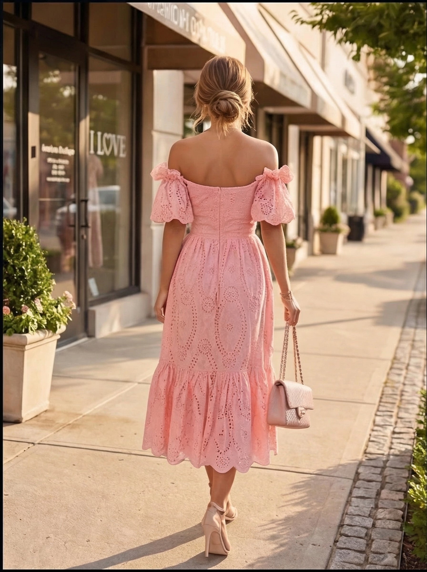 Elegant Off-Shoulder Kjole til Kvinder | Amara