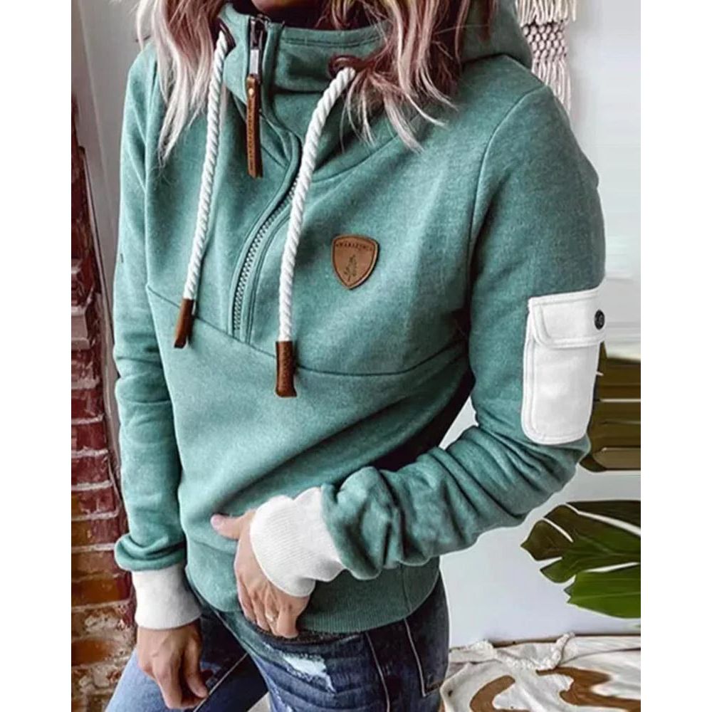 Aarohi Premium Hoodie Sweatshirt til kvinder – Tykt og blødt strik med afslappet pasform og justerbar hætte