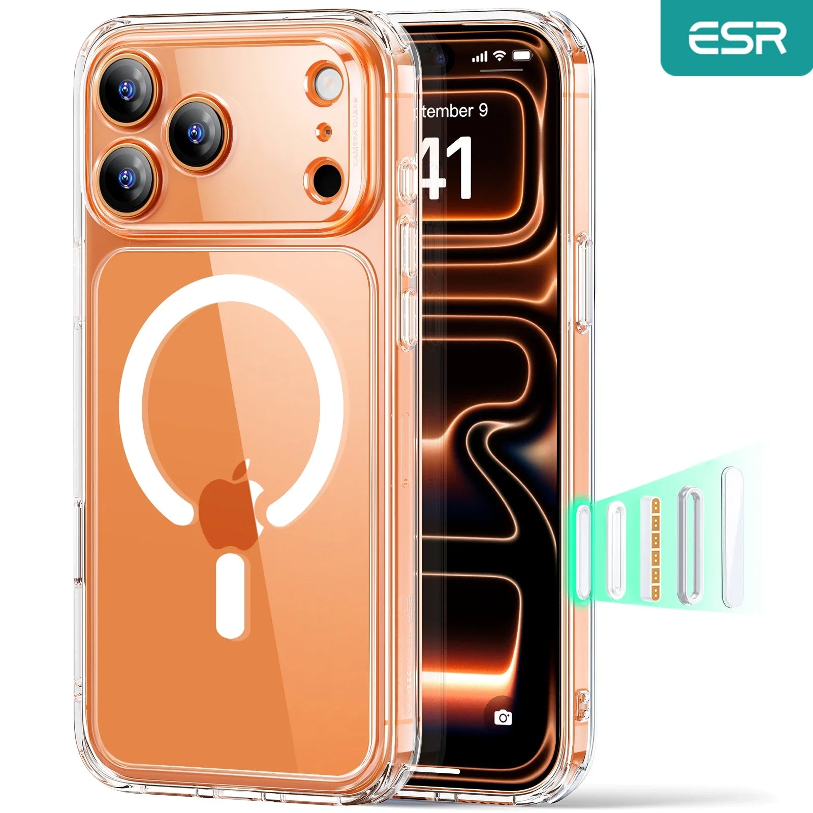 iPhone 16, 17 Pro Max, Iphone Air Kamerakontrol Cover med MagSafe