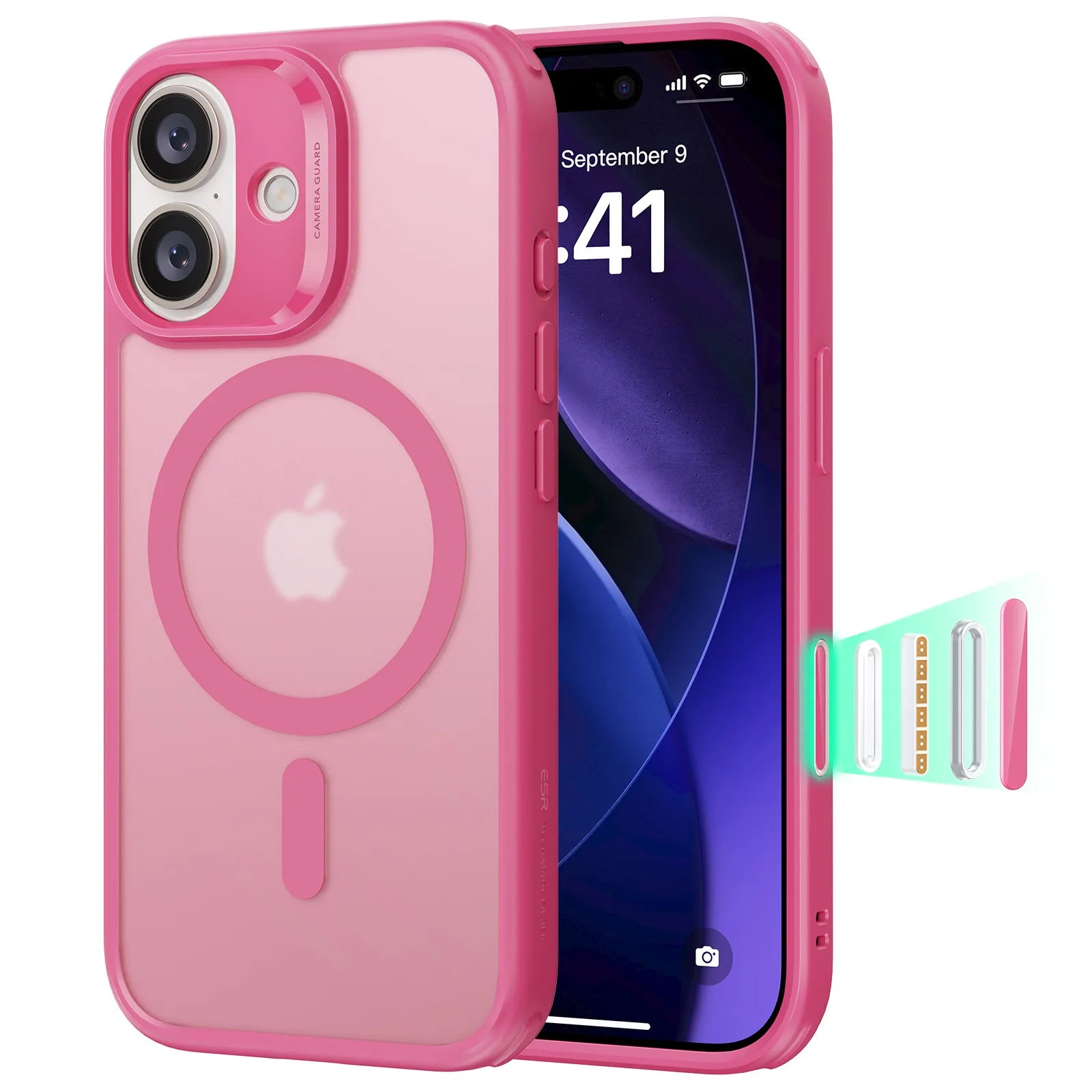 iPhone 16, 17 Pro Max, Iphone Air Kamerakontrol Cover med MagSafe