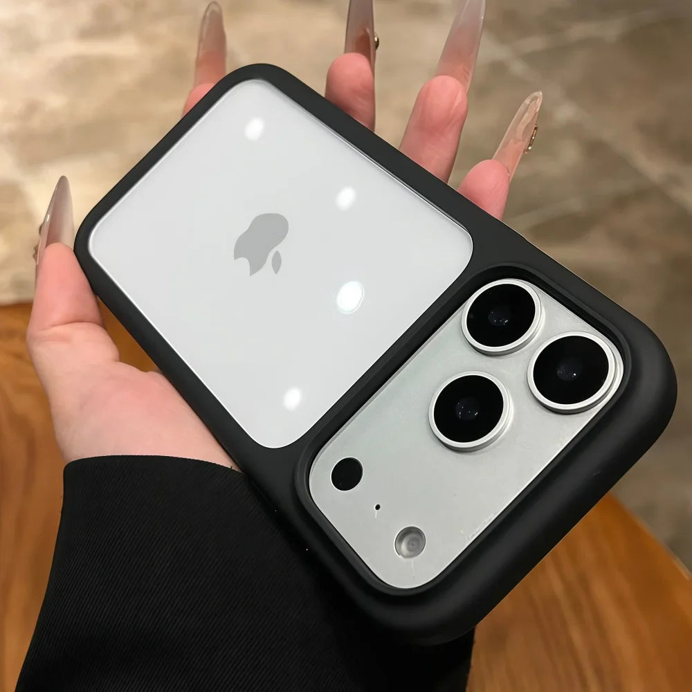 iPhone 14, 15, 16, 17 Pro Max, Pro. iPhone air Telefoncover Krystalklar Design Stødsikkert
