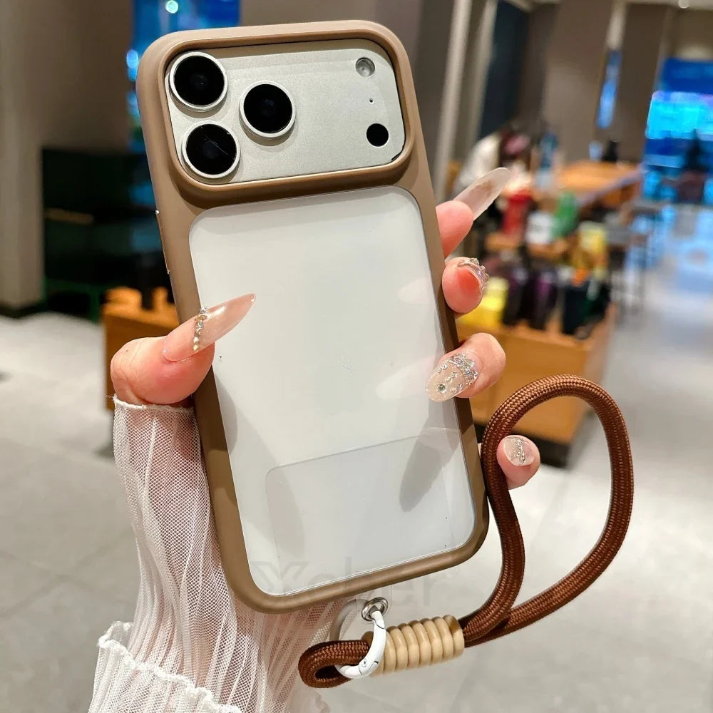 iPhone 14, 15, 16, 17 Pro Max, Pro. iPhone air Telefoncover Krystalklar Design Stødsikkert