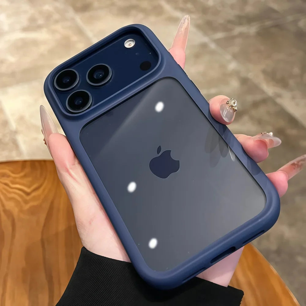 iPhone 14, 15, 16, 17 Pro Max, Pro. iPhone air Telefoncover Krystalklar Design Stødsikkert