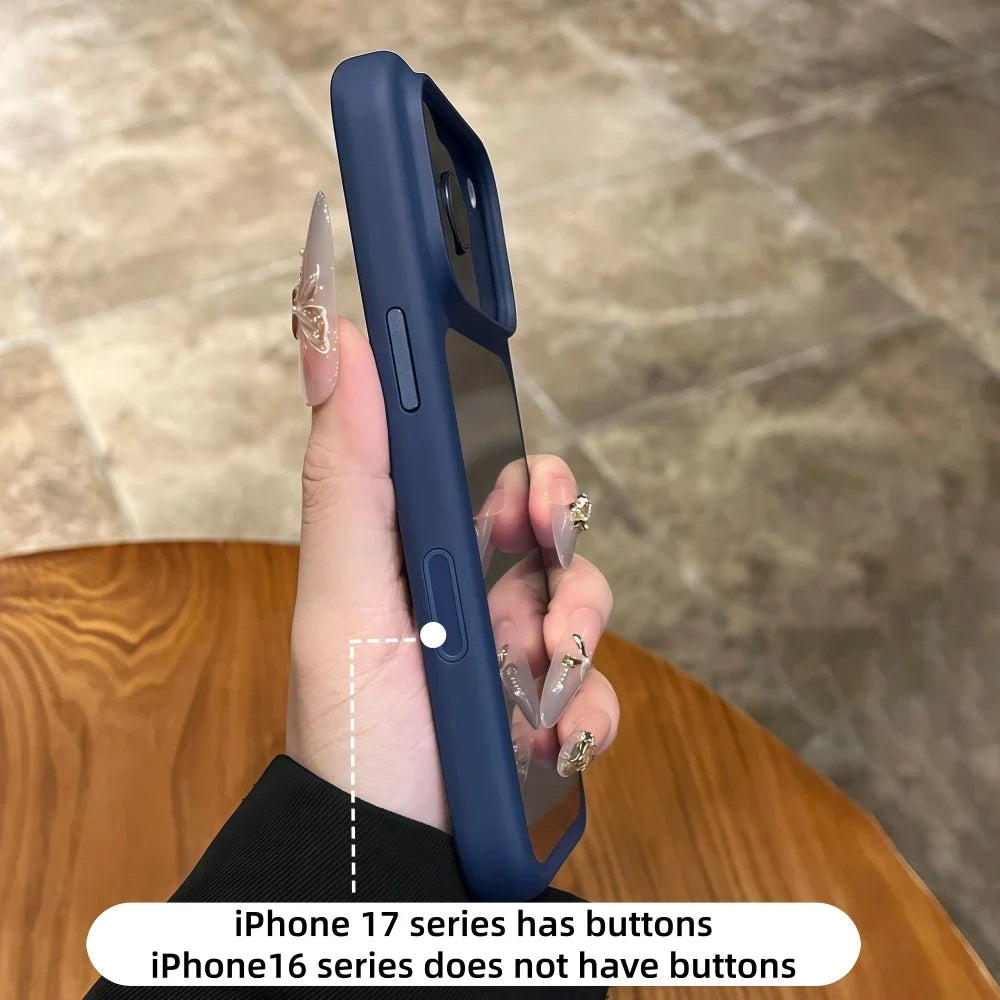 iPhone 14, 15, 16, 17 Pro Max, Pro. iPhone air Telefoncover Krystalklar Design Stødsikkert