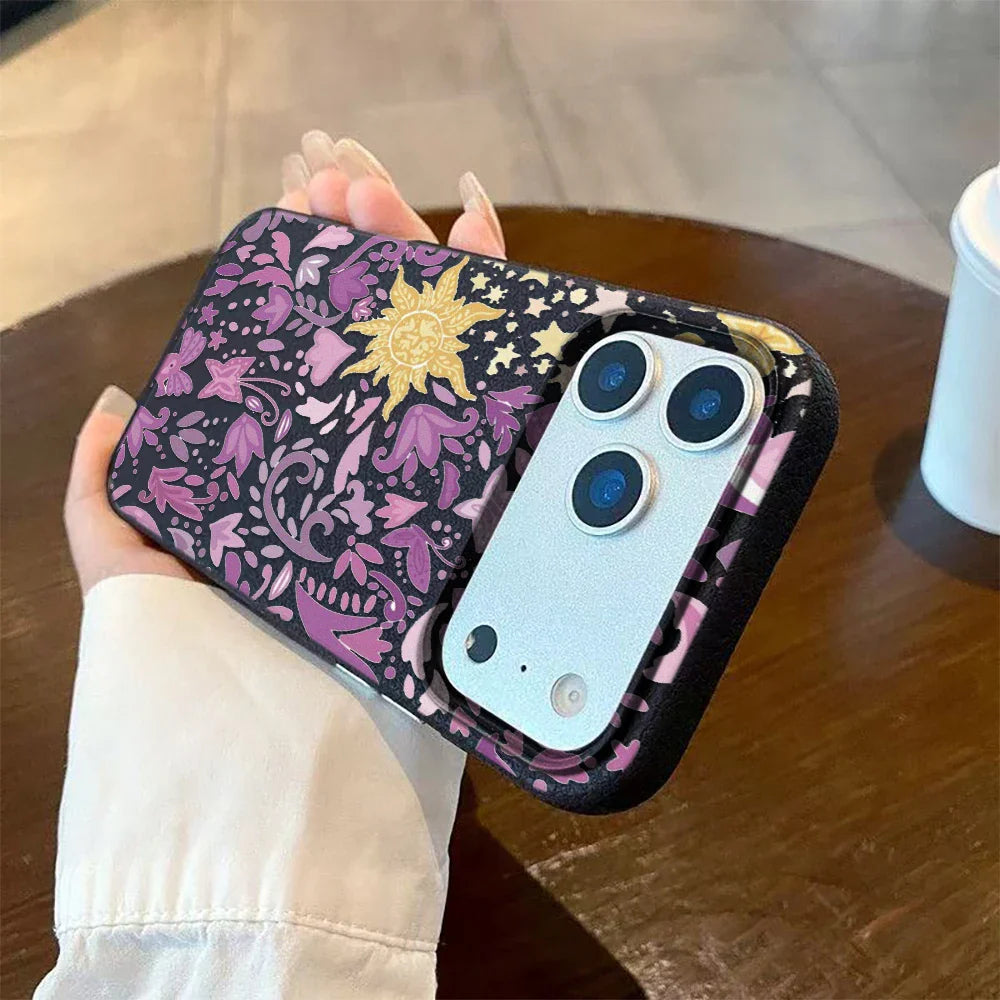 iPhone 11, 12, 13, 14, 15, 16 17 Pro Max, Pro Cover Retro Blomst Design