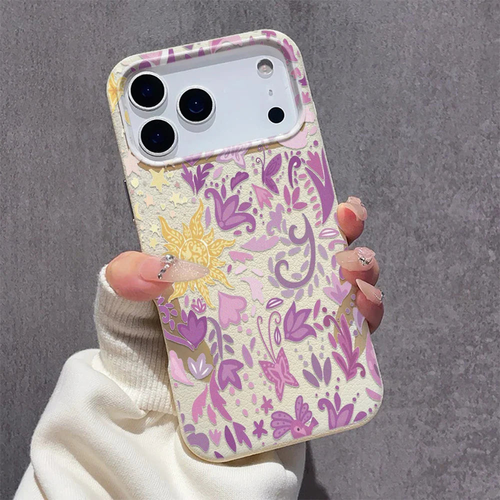 iPhone 11, 12, 13, 14, 15, 16 17 Pro Max, Pro Cover Retro Blomst Design