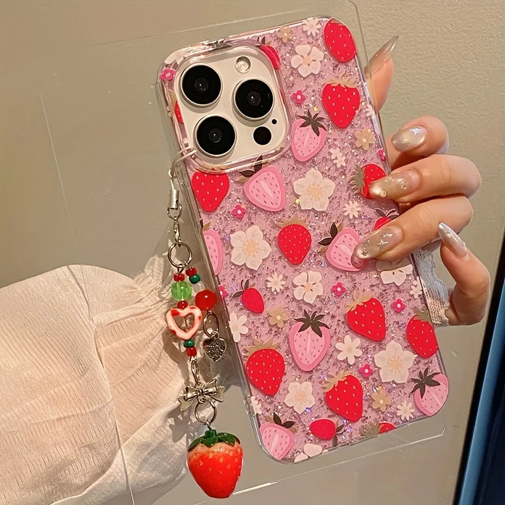 iPhone 11, 12, 13, 14, 15, 16, 17, Pro Max, Etui med Blomstret Design