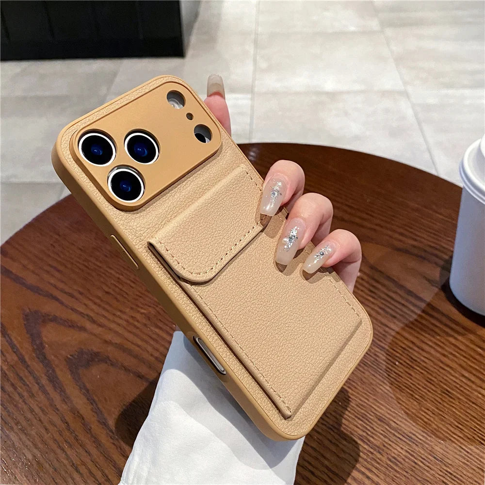 iPhone 11, 12, 13, 14, 15, 16, 17, XR, Pro Max, Pro Kortholder Etui Slankt Design