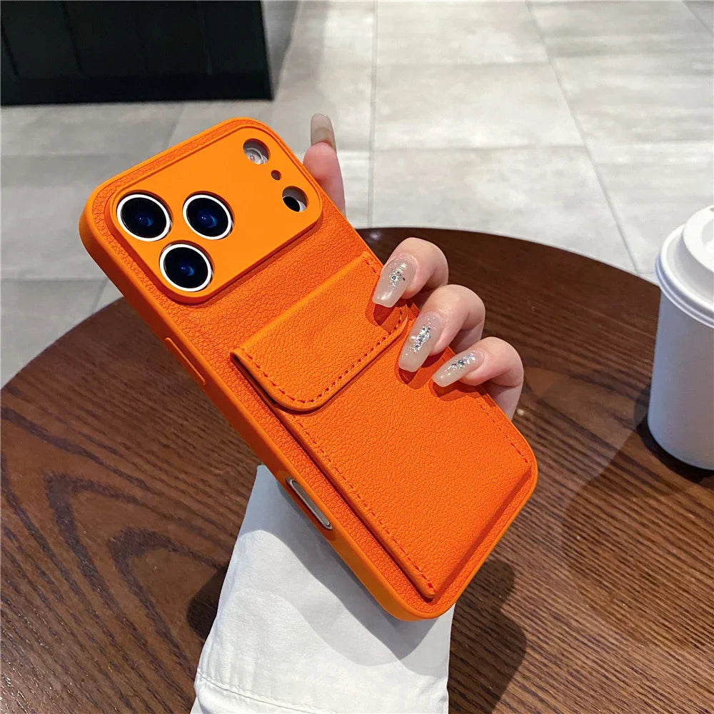 iPhone 11, 12, 13, 14, 15, 16, 17, XR, Pro Max, Pro Kortholder Etui Slankt Design