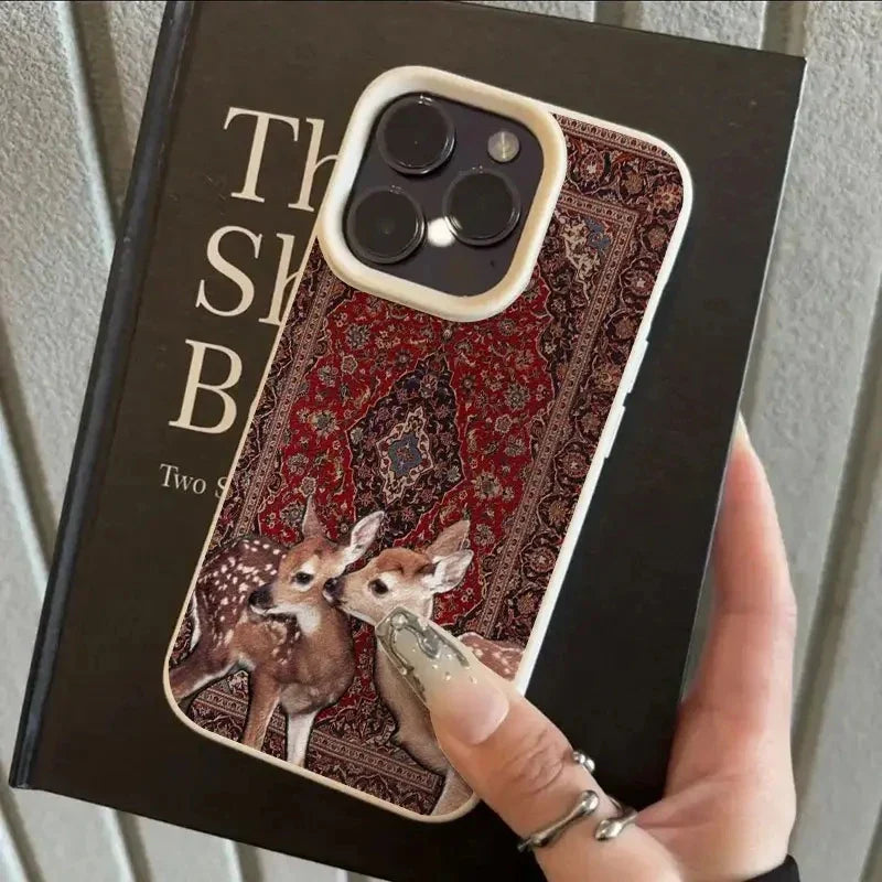 iPhone 11, 12, 13, 14, 15, 16, 17 Pro Max, Pro iPhone air Telefoncover Vintage Blomsterdesign Stilfuldt Accessory