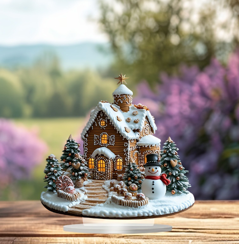 Strålende Peberkagehus – Charmerende juleborddekoration med belysning