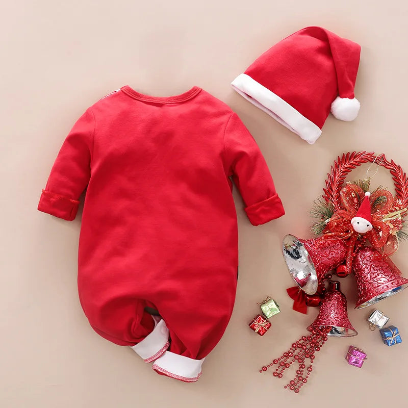 SantaSnug™ – Blødt Julekostume i Bomuld – Babys Første Juleoutfit