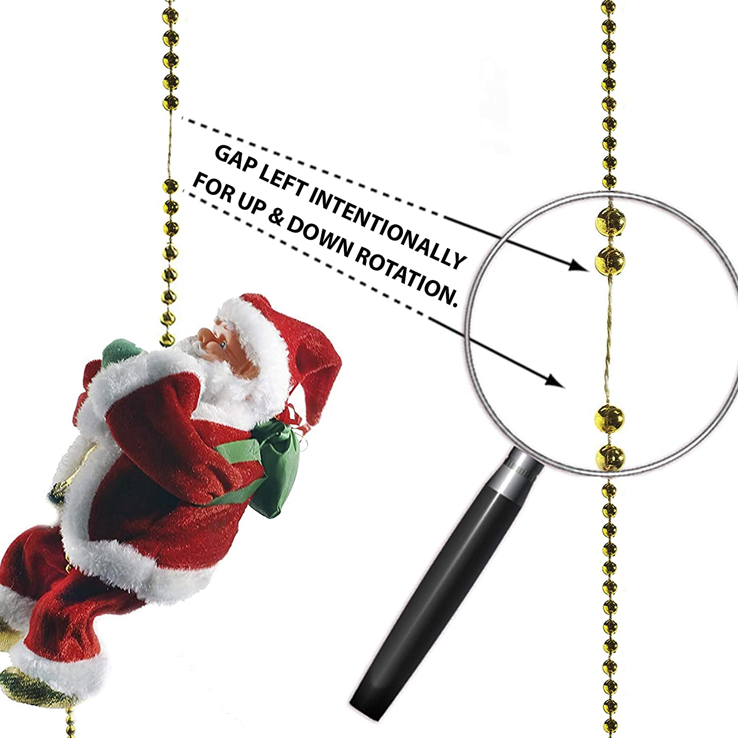 SantaClimb | Santas Musikalske Klatrefestdekoration Interaktivt Legetøj